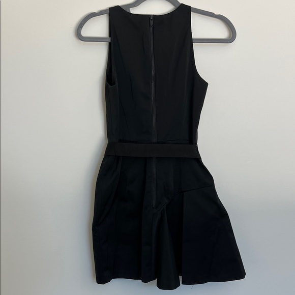 Milly Black Asymmetrical belted Dress, Size 0‎ - Picture 7 of 7
